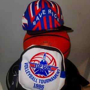 Top Gun cap and bag, Youth Size,  red/white/blue